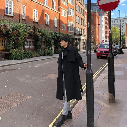 Stylish England Trenchcoat Retro Leisure Coat