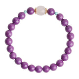 Purple Beaded Jade Buddha Bracelet