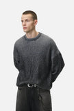 Streetwear Colorblock Loose Crewneck Knit Sweater
