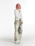 Retro Streetwear Punk Graffiti Print Baggy Jeans