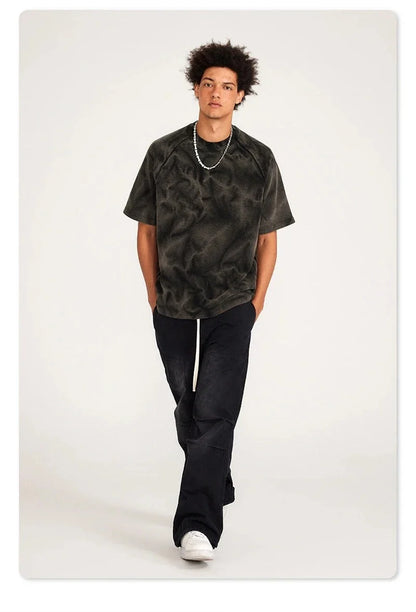 Loose Water Ripple Washed T-Shirt