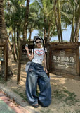 Y2K Gothic Grunge Star Oversized Denim Jeans