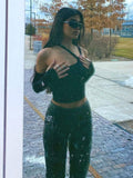 Halter Slim Top Removable Sleeves