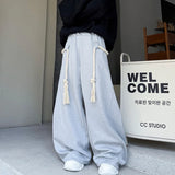 Handmade Thick Rope Design Elastic Waist Sweatpants