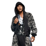 Leopard Streetwear Print Zip-Up Hoodied Sweatshirt