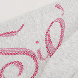 Investment Piece Rhinestone Zip Up Hooded Cotton Sweatshirt