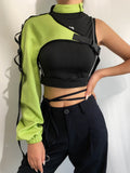Reflective One Shoulder Top