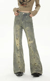 Women Vintage High Waist Streetware Wide Leg Jeans