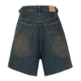 Retro Casual Loose Versatile Wide Denim Short