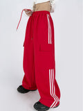Striped Women Cargo Pants