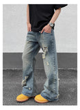 Y2K Vintage Distressed Ripped Wide Leg Jeans