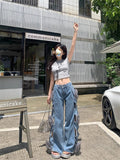 Butter-Smooth Floral Wide Leg High Waist Jeans