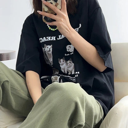 Y2k Women's Cat T-shirt