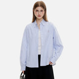 Luxury Striped Fitted Long Sleeve Shirt