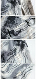 Y2K Abstract Print Turn-Down Collar Long Sleeve Shirt