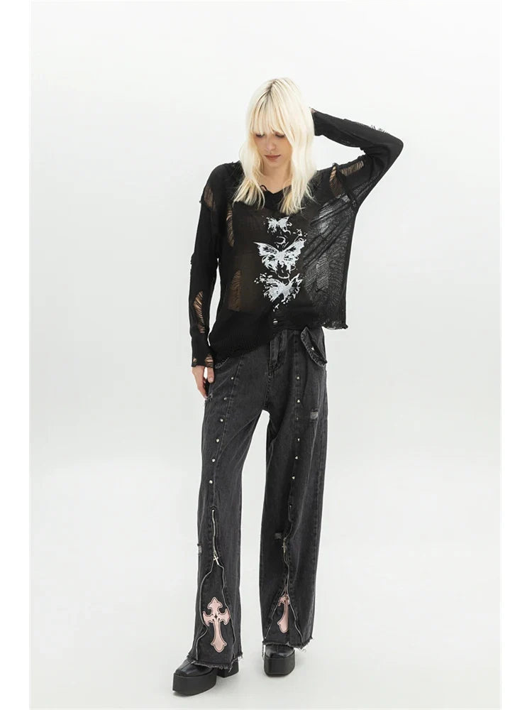 Gothic Cross Jeans