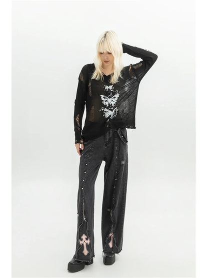 Gothic Cross Jeans