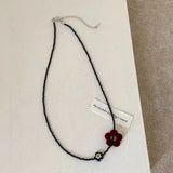 Stylish Beaded Flower Chain Choker Necklace