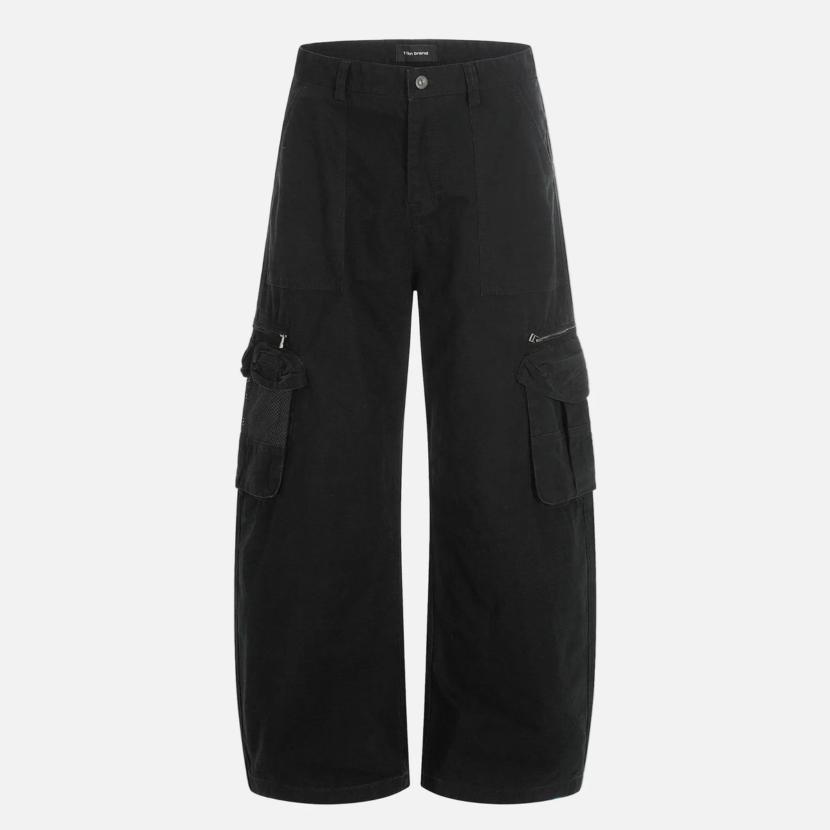 Retro Solid Color Wide Leg Cargo Pants