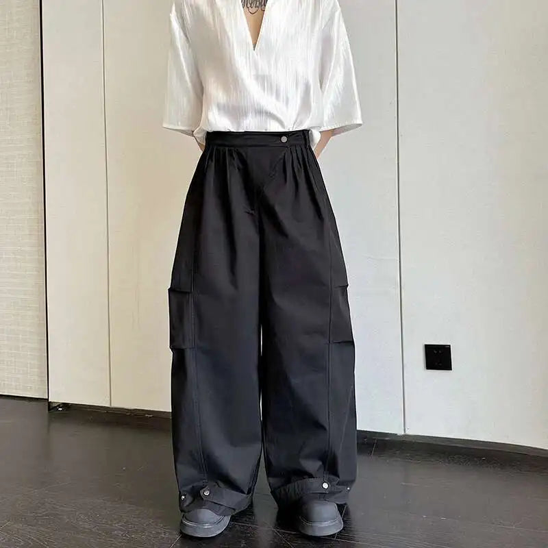Casual Original Splicing Design Wide Leg Pants