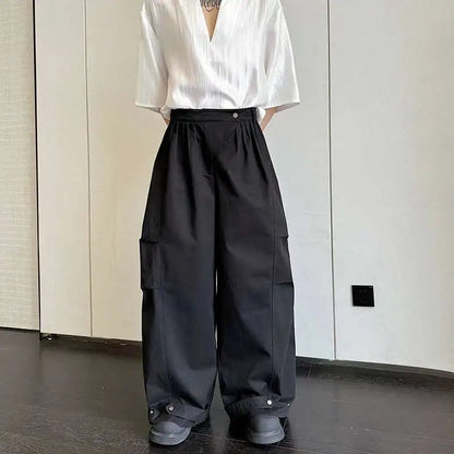Casual Original Splicing Design Wide Leg Pants