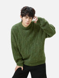 Chunky Mohair Cable Solid Color Knit Sweater