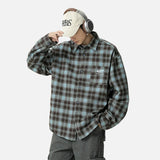 American Embroidered Checkered Button-Down Shirt