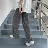 Drawstring Loose Ice Silk Pants