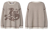 Flattering Grunge O-Neck Collar Knitted Sweater