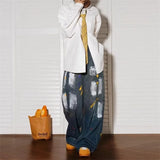 Graffiti Color Printed Cool Distressed Jeans