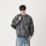 Comfortable Tiedye Crew Neck Sweatshirt