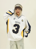 Color Blocked Loose Long Sleeve Sweatshirt