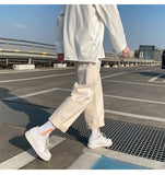 Solid Color Mid-waist Pants