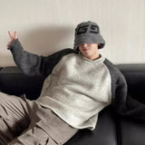 Casual Luxury Knitted Patchwork Relax Sweater
