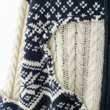 Elegant Jacquard Knitted Long Sleeve Cardigan