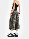 Camouflage Loose Cargo Shorts