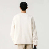 Half Zipper O-neck Long Sleeve Sweater