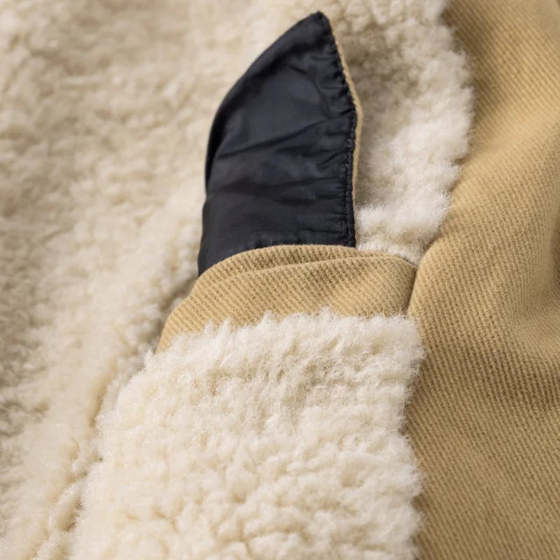 American Style Warm Lamb Inner Fur Jacket