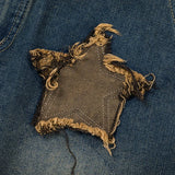 Vintage Star Patch Denim Shorts