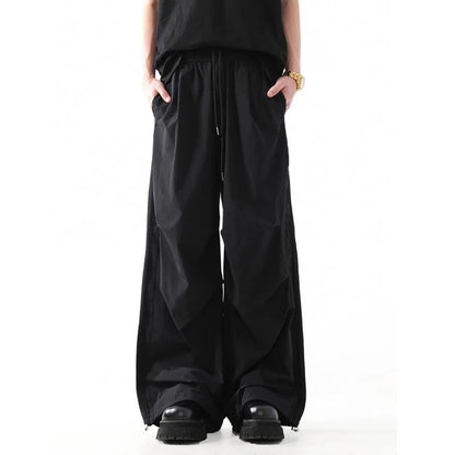Summer Casual Pleated Wide Leg Pants