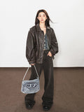 Vintage Oversized Leather Jacket