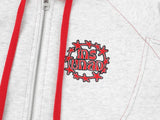 Embroidered Contrast Panel Hooded Sweatshirt