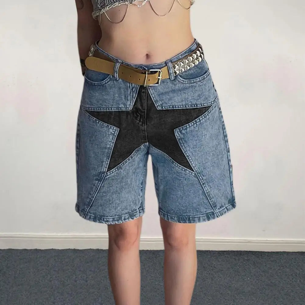 Women's Star Patchwork Shorts