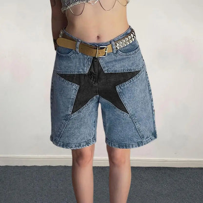 Women's Star Patchwork Shorts
