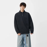 Cozy Textured Quarter Zip Sweatshirt