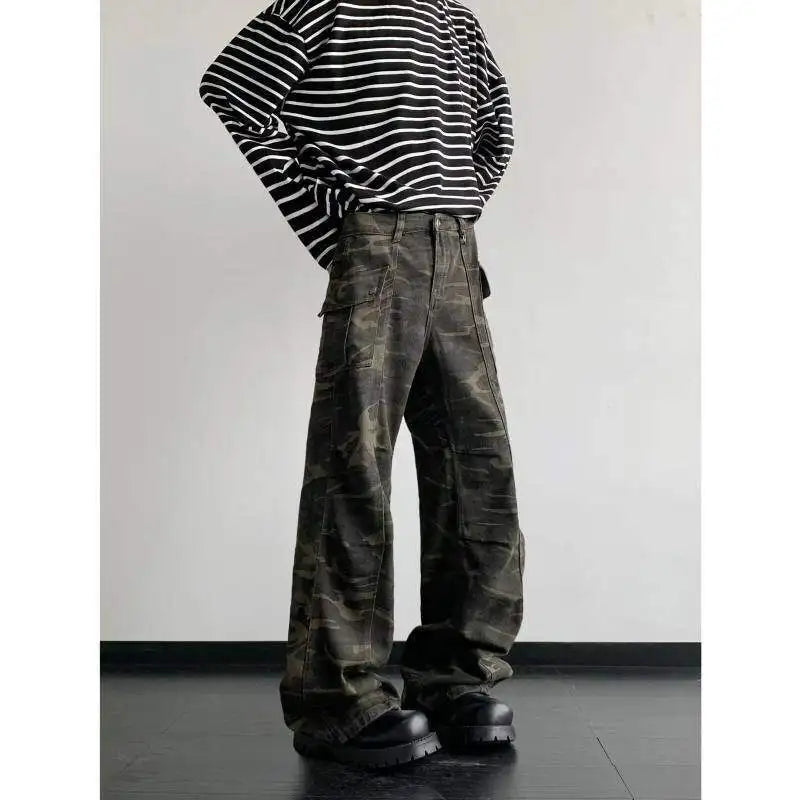 Retro Camouflage Casual Cargo Pants