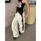 Y2K Japanese Style White Retro Boyfriend Jeans