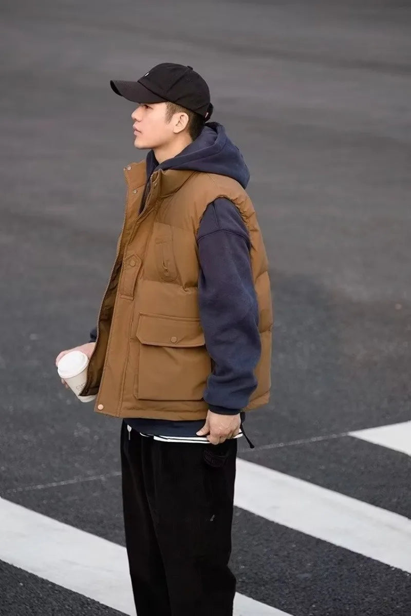 Japanese Trend Thickened Winter Cotton Vest