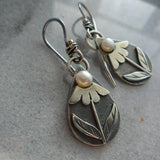 Vintage Boho Pearl Teardrop Earrings