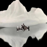 Vintage Gothic Silver Stars Adjustable Ring